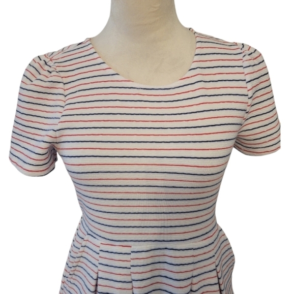 Draper James Red, White & Blue Striped Terry Knit Dress Size Small - Picture 2 of 5